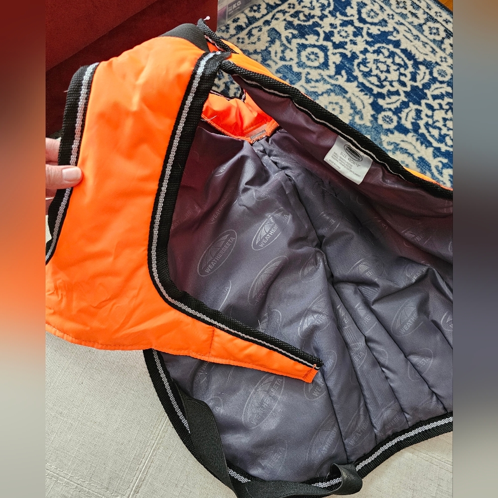 Weatherbeeta Reflective 300D Orange Deluxe Dog Parka - Picture 5 of 6